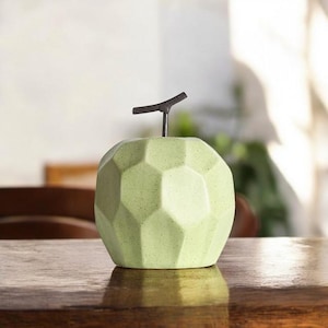 Decorative Ceramic Pear & Apple Ornaments, Pear Ornament For Kitchen Decor, Simple Handmade Fruit Ornament, Small Desk Decor Home Decor Gift
