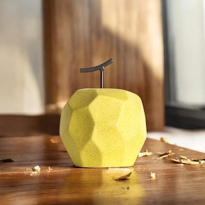 Decorative Ceramic Pear & Apple Ornaments, Pear Ornament For Kitchen Decor, Simple Handmade Fruit Ornament, Small Desk Decor Home Decor Gift