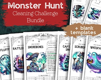 Supernatural Cleaning Challenge Game Printable for ADHD and Neurodivergent People Fun Gamified Task Tracker for Home Chores PDF Download