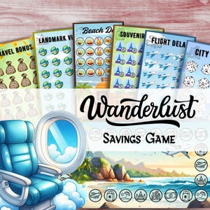 Travel Savings Challenge Game Fitting for A6 Binder Vacation Budget Tracker Fun Printable Savings Plan Holiday Money Challenge PDF Download