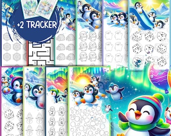Pinguin Savings Challenges, Cute Winter Challenges Bundle for A6 Binder, Pinguin Budgeting, PDF File, Digital Download, Envelope Methode