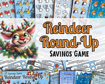 Customizable Christmas Savings Challenge Printable Budget Game Winter Money Tracker Fun Digital Savings Plan for A6 Binder Envelope Methode
