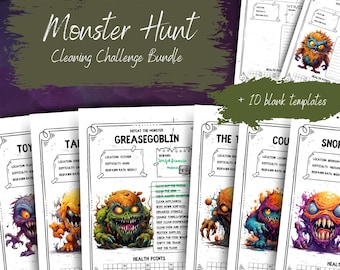 ADHD Cleaning Checklist Game, Adhd Adult Planner Cleaning Game, Adhd Child Task List, Printable DND Chore Game, House Cleaning Challenge,PDF