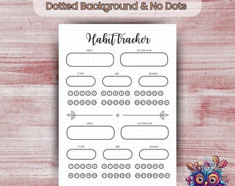 Agenda imprimible de seguimiento de hábitos en PDF, página de bullet journal, seguimiento de objetivos mensuales y actividad física, plantilla de planificador digital de desafío de 30 días