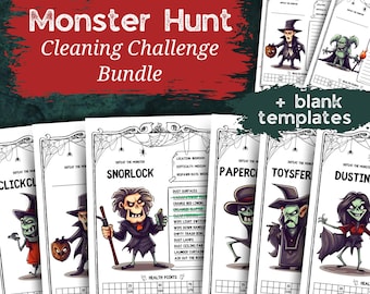 ADHD Cleaning Challenge Game for Neurodivergent Adults and Kids Printable Routine Tracker Task List DND Inspired Chore PDF Instant Download