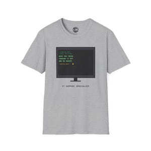 T-shirt voor IT-supportspecialisten | Vintage T-shirt met humoristische computerherstart-opdruk