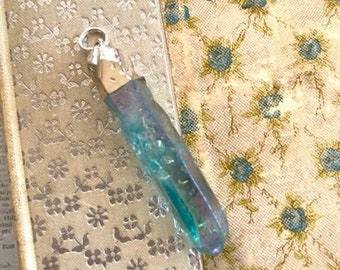 Aura Gemstone Pendant - Blue Aura Pendant - Aura Jewelry