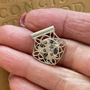 Silver Marcasite Pendant - Sterling Silver & Marcasite Pendant - Jewelry Supplies