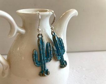 5.00 Dollar Earrings - Saguaro Cactus Drop Earrings