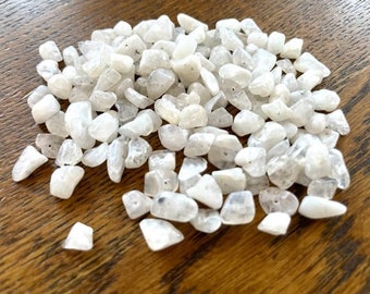 Moonstone Chip Beads - Iridescent Moonstone Chips - Beading Supplies