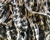 Sari Silk Ribbon - Recycled Silk Sari Ribbon - Houndstooth, 10 Yards Journaling Ribbon