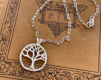 Silver Tree of Life Necklace - Sterling Silver Pendant Necklace - Tree of Life Jewelry