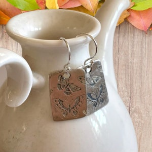 Silver Butterfly Earrings - Sterling Silver Earrings - Butterfly Jewelry - Lightweight Earrings