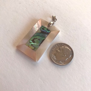 Mother of Pearl/Abalone Shell Pendant - Abalone & MOP Pendant - Abalone Jewelry