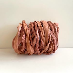 Seiden-Sari-Band - Recyceltes malvenfarbenes Sari-Band - 10 Yards Sari-Band