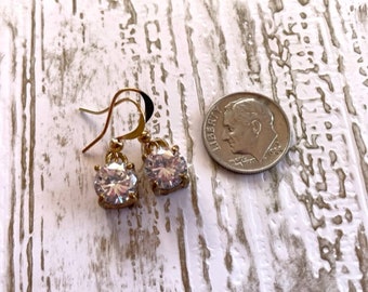 5.00 Dollar Earrings - Glass Crystal Drop Earrings