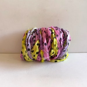 Dotted Sari Silk Ribbon - Recycled Sari Silk Ribbon - Tie Dye Dot Sari Ribbon, 10 Yards