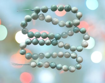 7mm Larimar Bead Strand - Natural Blue Larimar Gemstone Beads - Beading Supplies