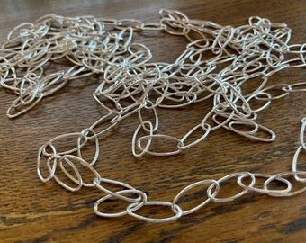 Silver Oval Link Chain - 3 Yards Silver Plated Link Chain - Jewelry Making Supplies