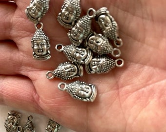 Small Buddha Charms - (20) Small Pewter Buddha Charms - Jewelry Supplies