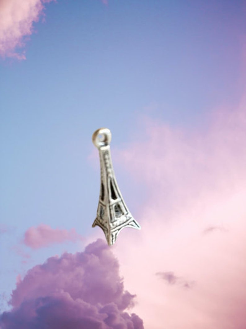 Sterling Eiffel Tower Charm Sterling Silver Charms Jewelry Supplies image 3