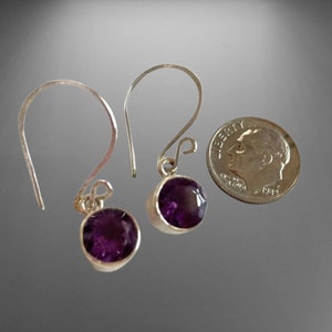 Amethyst Drop Earrings - Purple Gemstone Drop Earrings - Amethyst Jewelry