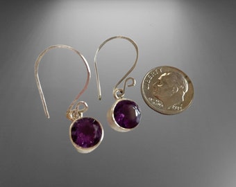 Amethyst Drop Earrings - Purple Gemstone Drop Earrings - Amethyst Jewelry