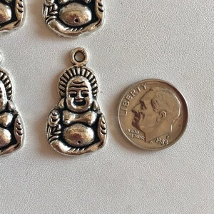 Buddha Charms 6 Small Pewter Buddha Pendants Jewelry Supplies - Etsy