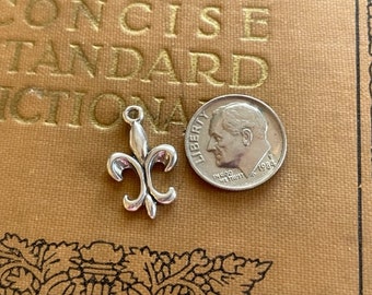 Sterling Fleur de Lis Charm - Sterling Silver Charms - Jewelry Supplies