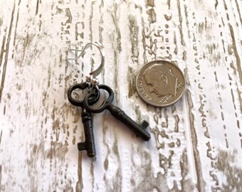 5.00 Dollar Earrings - Small Key Earrings