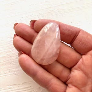 Large Rose Quartz Cabochon - Rose Quartz Teardrop Cabochon - Jewelry Making