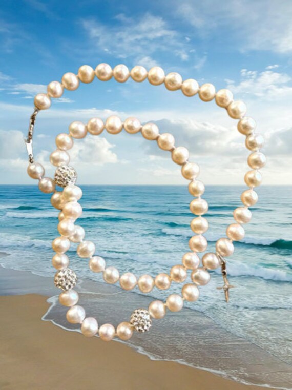 6mm Freshwater Pearl Necklace Knotted 18 Freshwater Pearl Necklace