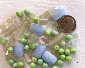 Gemstone Bead Mix - Blue & Green Gemstone Beads - Gemstone Bead Supplies