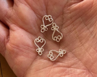 Smyckeslänkar i sterlingsilver - 8 x 13 mm silverkopplingar - Smyckestillbehör