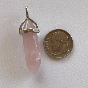 Rose Quartz Crystal Point - Pink Quartz Point Pendant - Rose Quartz Gemstone Pendant
