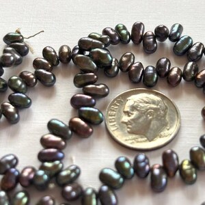 Graue irisierende Süßwasser-Perlen - 5-6 mm irisierende Süßwasser-Perlen Perlen - Perlenzubehör