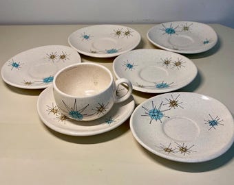 Vintage Franciscan Atomic Starburst Cup and Saucers