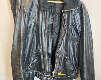 Tuta da motoslitta vintage in pelle da bombardiere