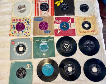 Pacchetto di vinili vintage a 45 giri