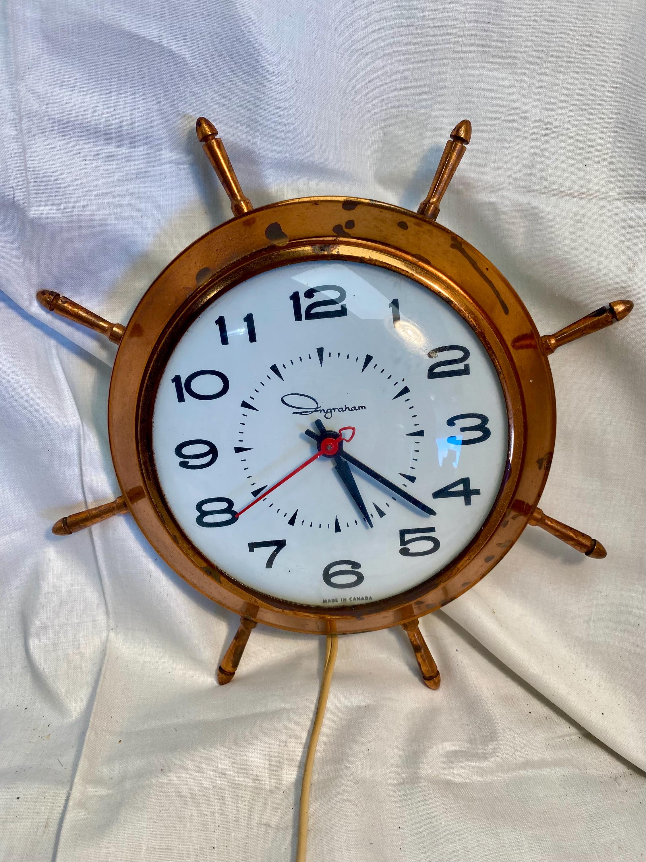 INGRAHAM アンティーククロック　稼働品 難あり Ingraham Wall Clock - Etsy Canada