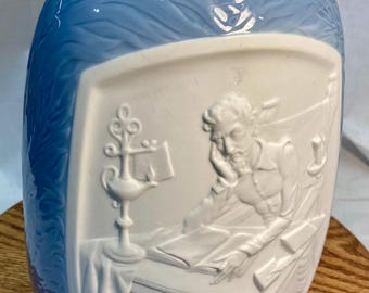 Vaso vintage in porcellana Lladro Don Chisciotte, prodotto in Spagna.