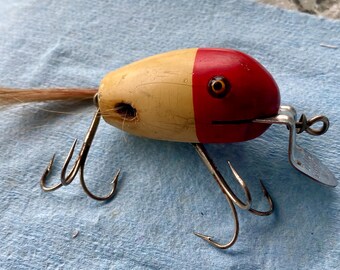 Early 1950's Dingbat Wooden Creek Chub Bait Co Lure