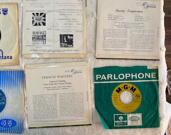 Pacchetto di vinili vintage a 45 giri