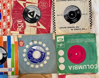 Pacchetto di vinili vintage a 45 giri