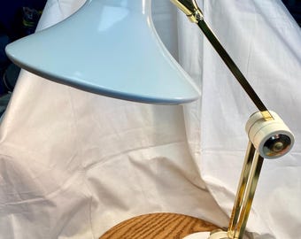 Vintage 1980s Modern / Mid-Century Modern Style Adjustable Desk Lamp