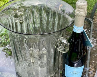 Vintage Hand-Blown Glass Champagne Cooler/Ice Bucket