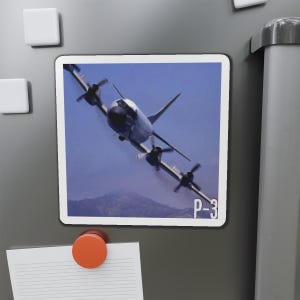 Imán troquelado, avión P-3 Orion, regalo para entusiastas de la aviación, imán para nevera, decoración única para el hogar, regalo para piloto