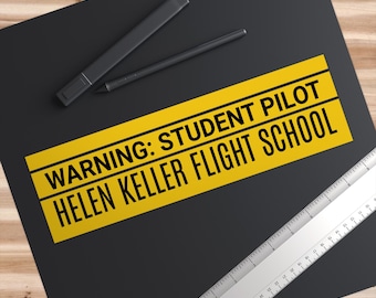 Lustiger Schüler Pilot Autoaufkleber, Luftfahrt, Flugzeug-Enthusiast Aufkleber, fliegender Liebhaber, Flugzeuglehrer Geschenk