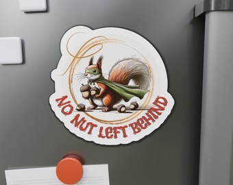 Zabawny magnes z wyciętym wiewiórką: humorystyczna dekoracja lodówki
