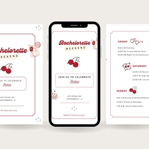 Las Vegas Bachelorette Party Invitation: Retro Vegas Theme, Printable & Mobile Canva Template image 5